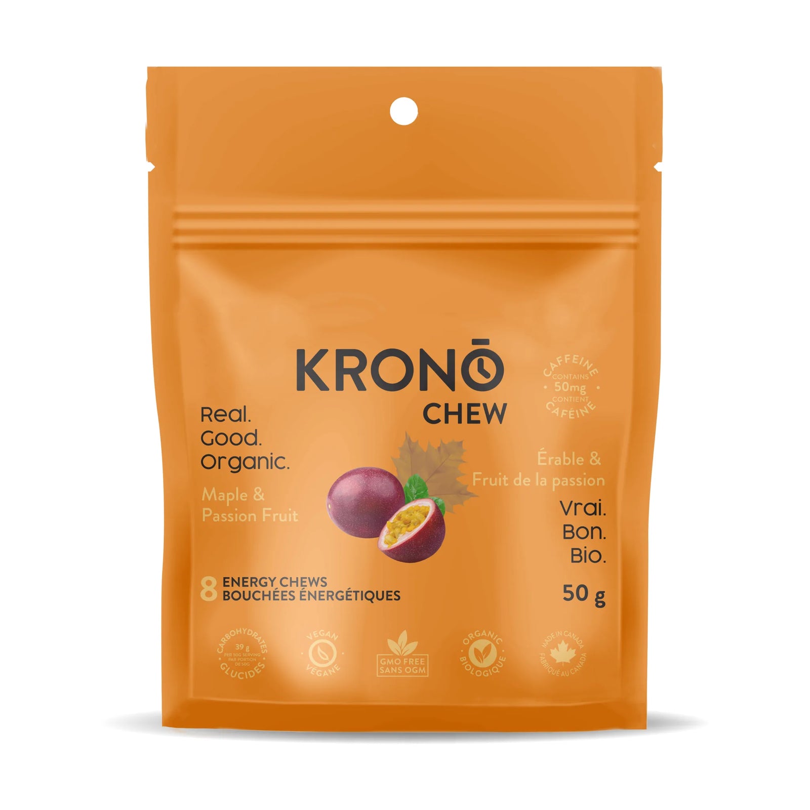 Krono Nutrition Chews Maple & Passion Fruit