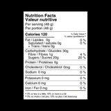 Näak Boost Energy Peach Tea Gel nutrition facts