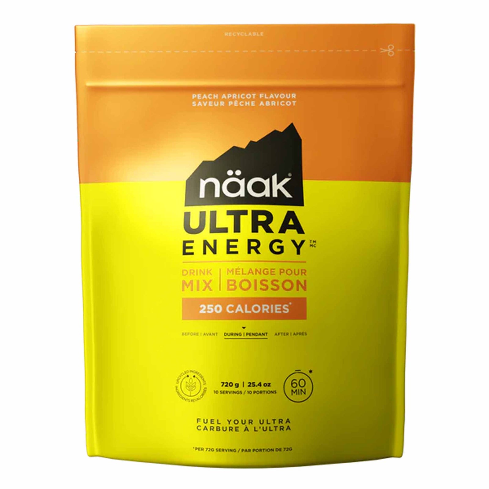 Näak Näak Ultra Energy™ Drink Mix pour sport d'endurance Pêche & Abricot