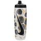Nike Refuel 24oz Graphic bouteille d'eau sport compressible - Clear / Black / Flt Gold / Flt Silver / Black