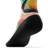 Outway Barkatsu Crew unisex running socks - Black / Blue