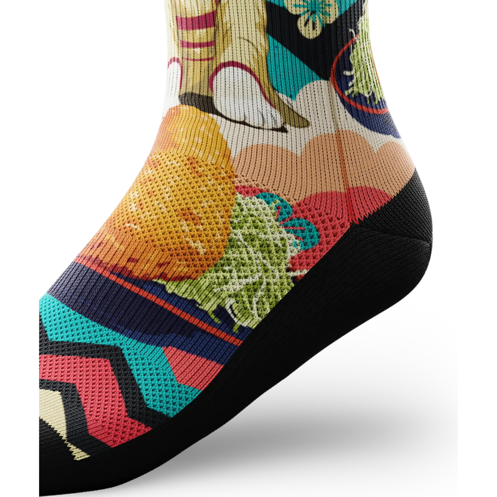 Outway Barkatsu Crew unisex running socks - Black / Blue