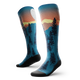 Outway Bright Night Athletic Knee High chaussette de compression unisexe - bleu
