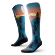 Outway Bright Night Athletic Knee High chaussette de compression unisexe - bleu
