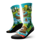 Outway Bubbly Beaver Crew Chaussette de course à pied unisexe - Vert / Bleu
