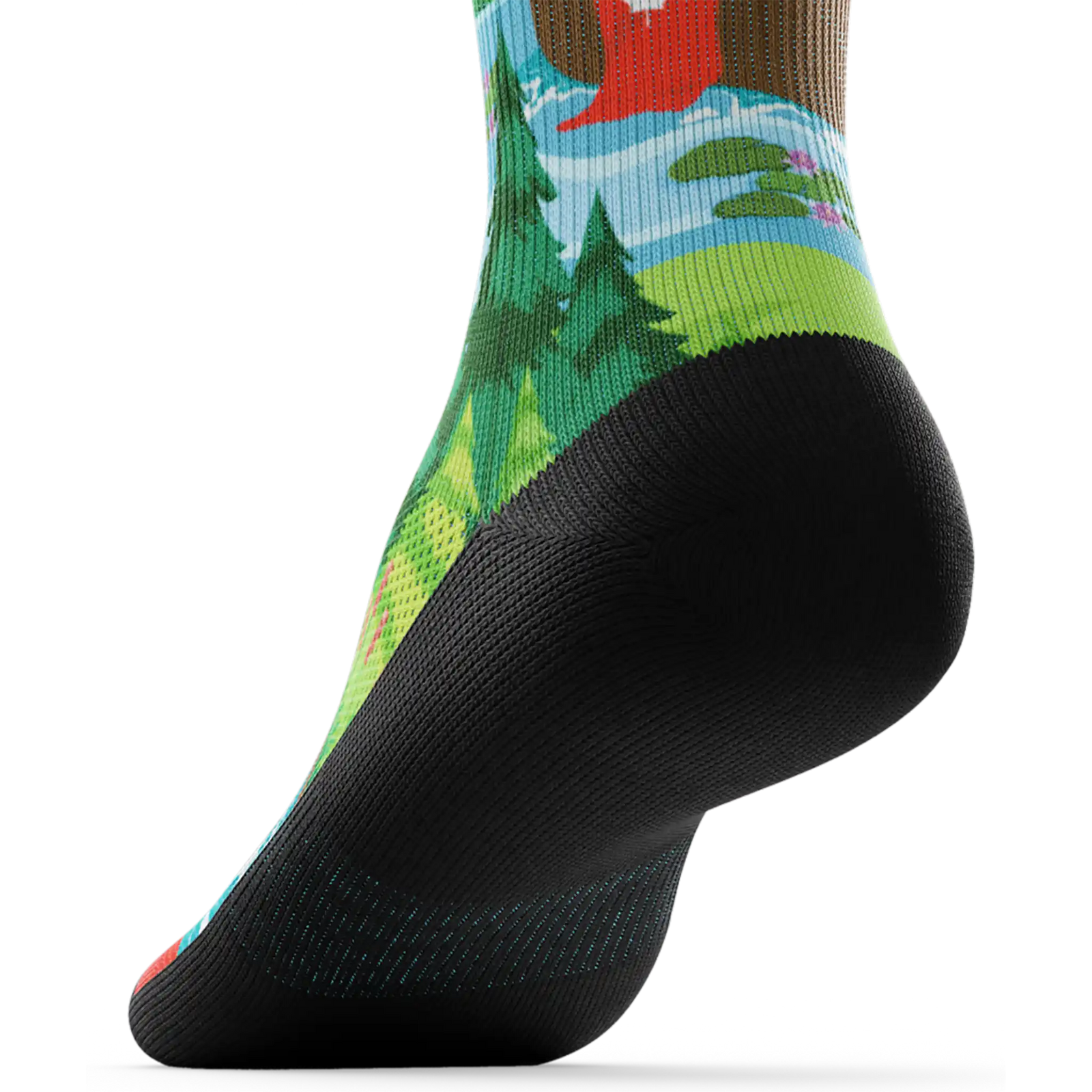 Outway Bubbly Beaver Crew unisex running socks - Green / Blue