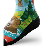 Outway Bubbly Beaver Crew unisex running socks - Green / Blue