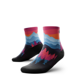 Outway Emberwood Quarter unisex running socks - Black / Blue