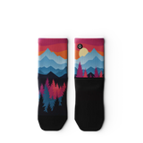 Outway Emberwood Quarter unisex running socks - Black / Blue
