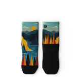Outway Everflow Quarter unisex running socks - Black / Blue