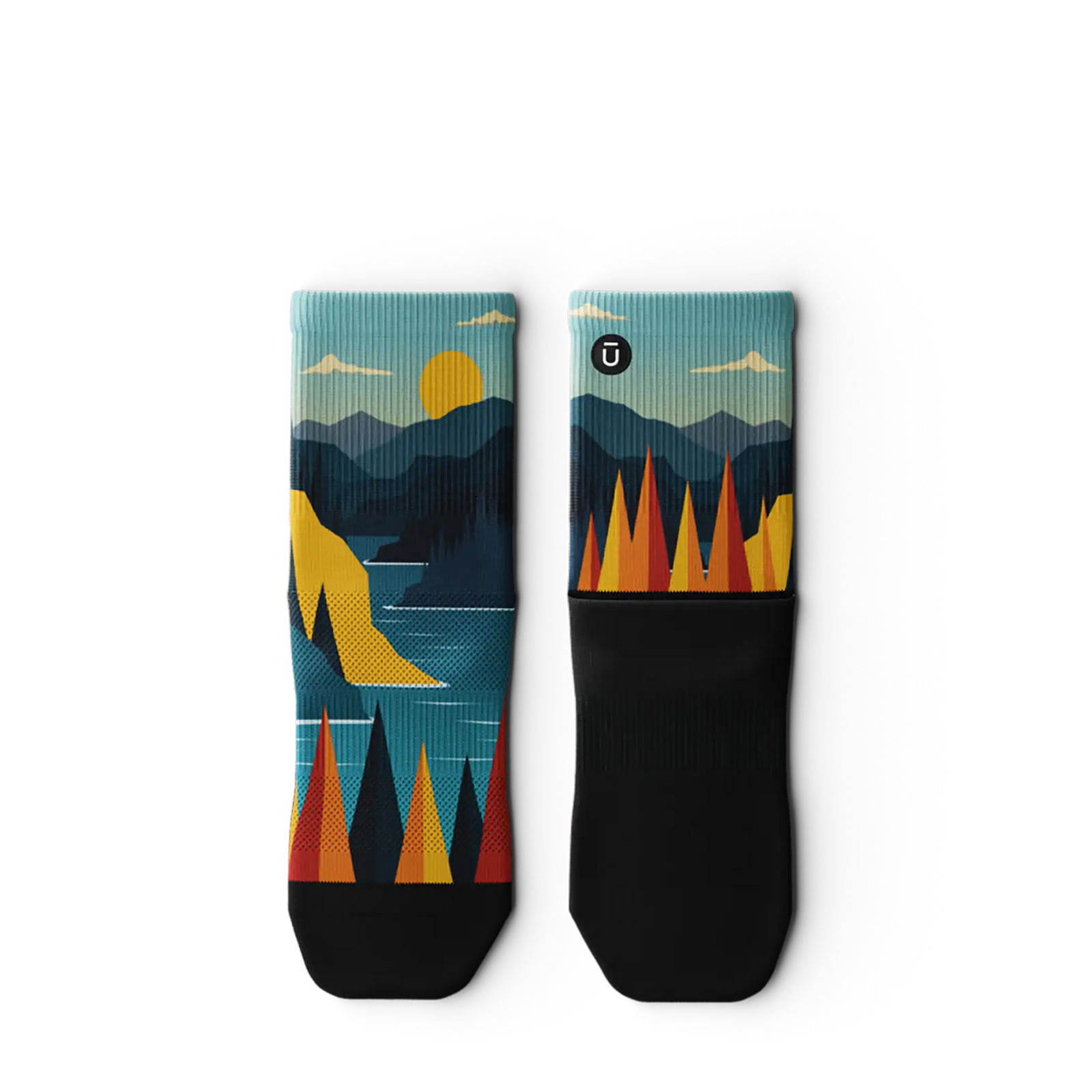 Outway Everflow Quarter unisex running socks - Black / Blue