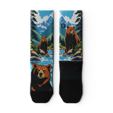 Outway Grizzlies Crew unisex running socks - Brown / Blue