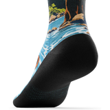 Outway Grizzlies Crew unisex running socks - Brown / Blue