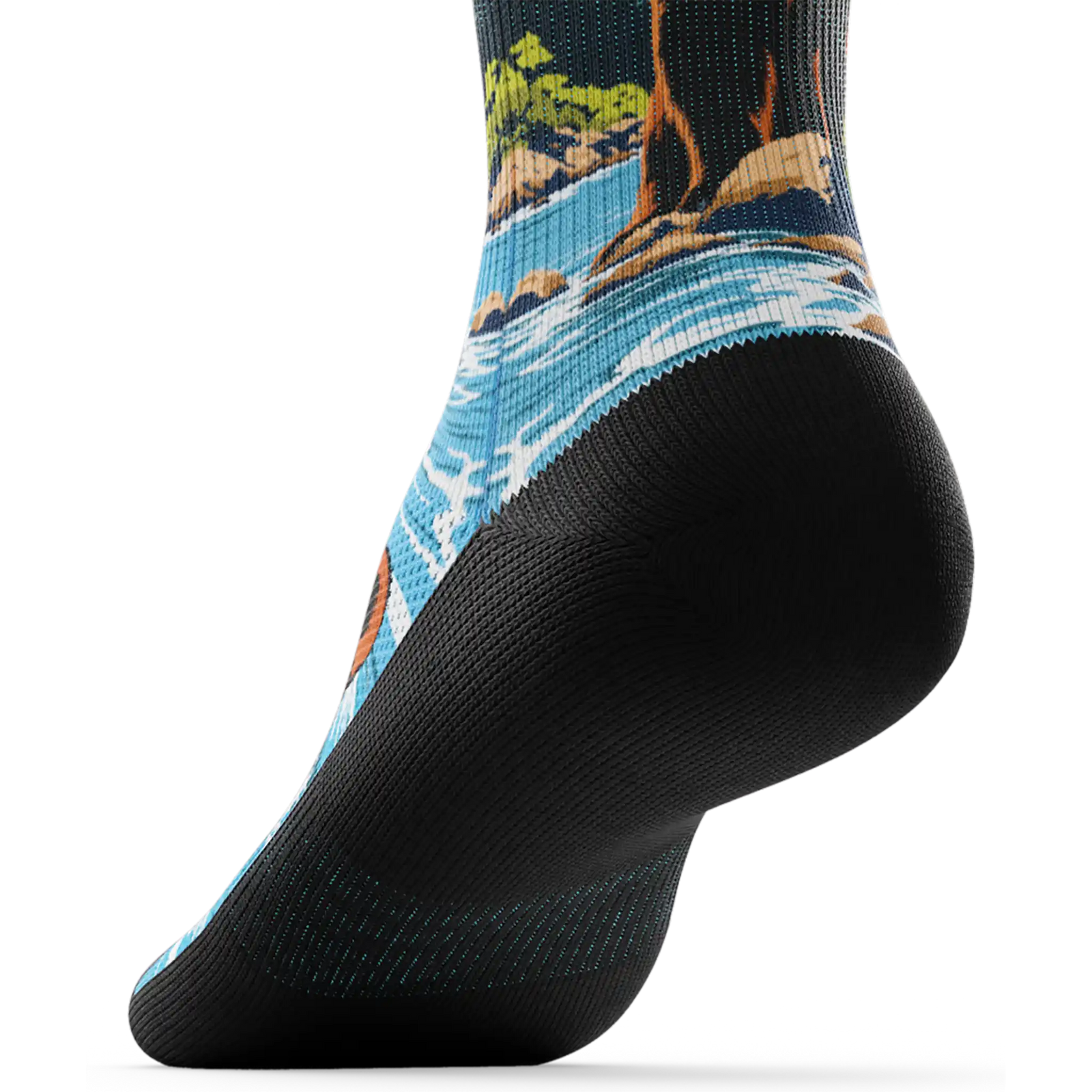Outway Grizzlies Crew unisex running socks - Brown / Blue