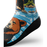 Outway Grizzlies Crew unisex running socks - Brown / Blue