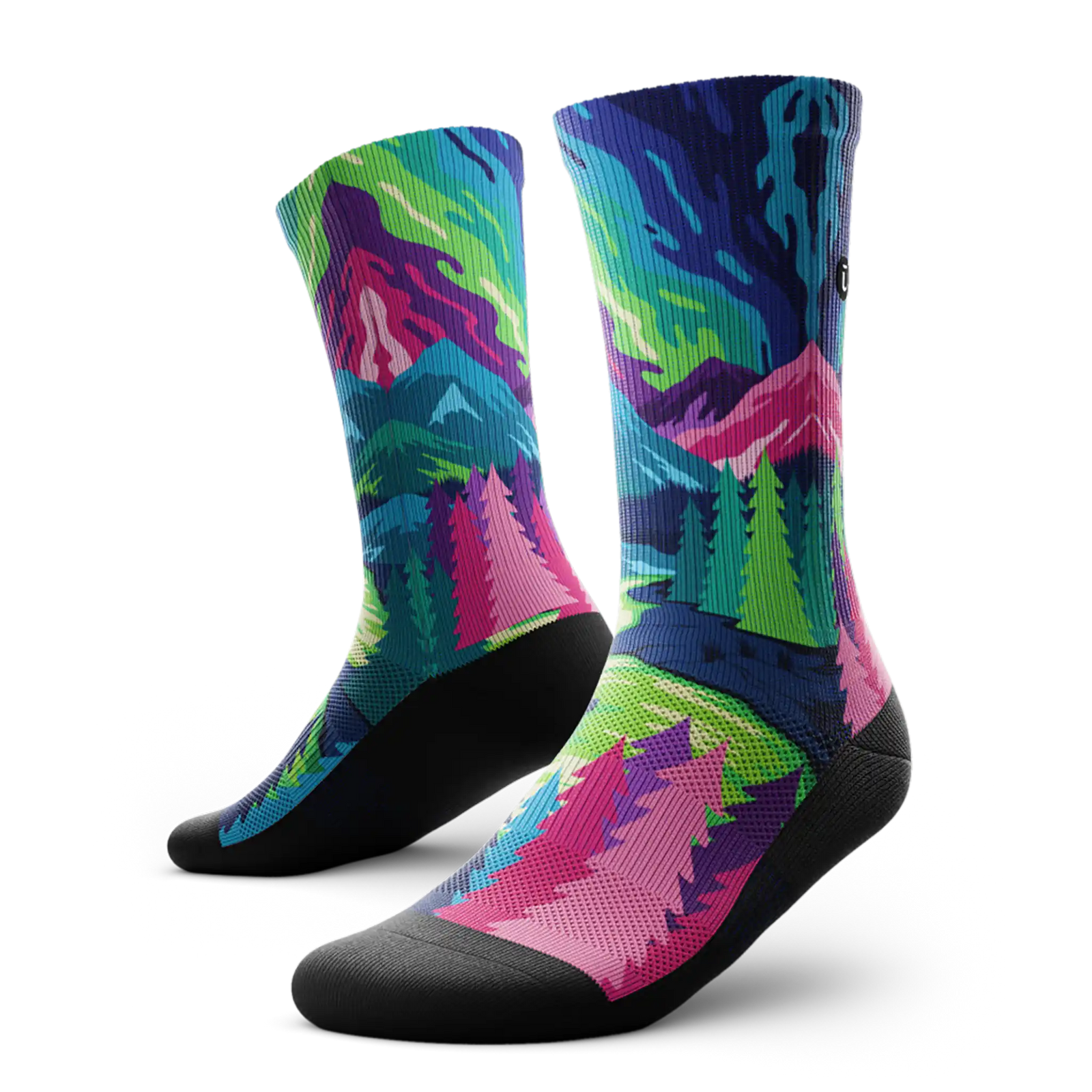 Outway Lost Paradise Crew unisex running socks - Green / Blue