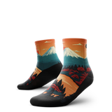 Outway Northbound Quarter unisex running socks - Black / Orange