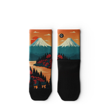 Outway Northbound Quarter unisex running socks - Black / Orange