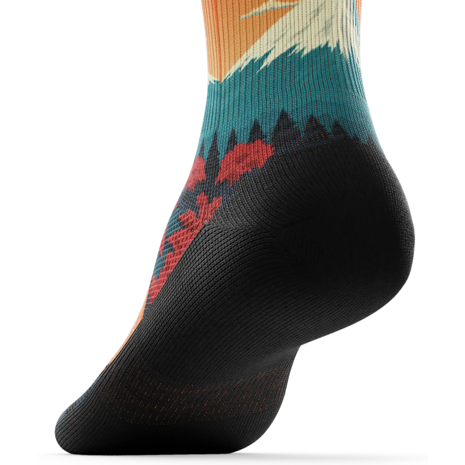 Outway Northbound Quarter unisex running socks - Black / Orange