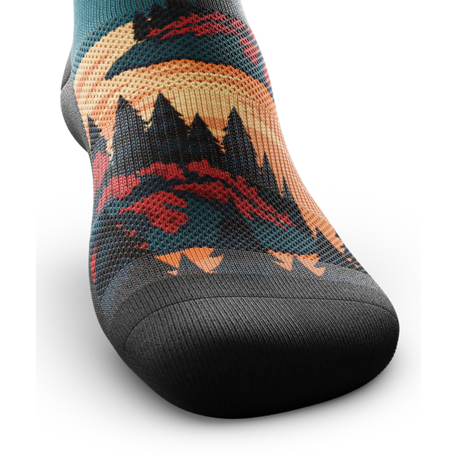 Outway Northbound Quarter Chaussette de course à pied unisexe - Noir / Orange