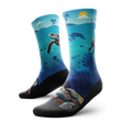 Outway Oceanic Sanctuary Crew Chaussette de course à pied unisexe - Bleu / Noir