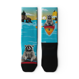Outway Paddle Bandit Crew Chaussette de course à pied unisexe - Bleu / Noir