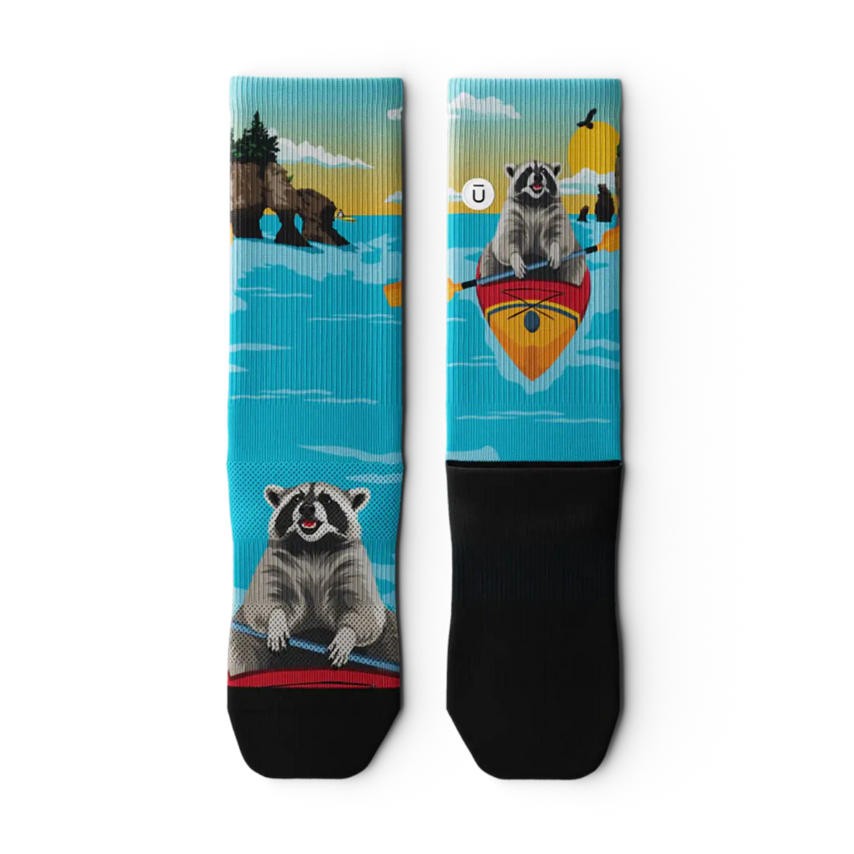 Outway Paddle Bandit Crew Chaussette de course à pied unisexe - Bleu / Noir