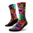 Outway Plantastic Crew Chaussette de course à pied unisexe - Noir / Vert