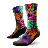 Outway Plantastic Crew unisex running socks - Black / Green