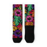 Outway Plantastic Crew unisex running socks - Black / Green