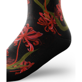 Outway Spider Lily Crew unisex running socks - Black / Red