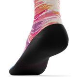 Outway Sunkissed Waves Crew unisex running socks - Black / Pink
