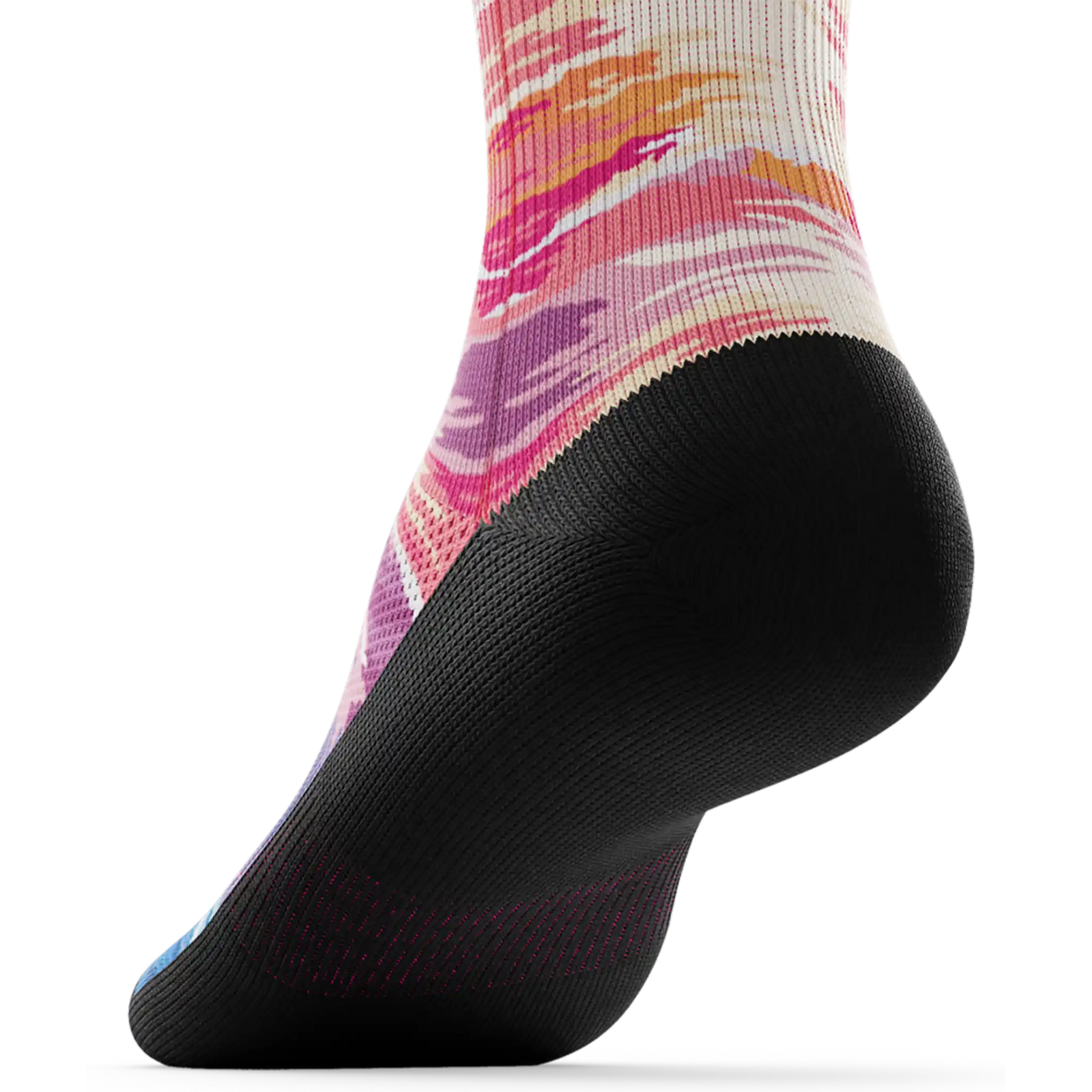 Outway Sunkissed Waves Crew unisex running socks - Black / Pink