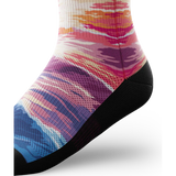 Outway Sunkissed Waves Crew unisex running socks - Black / Pink