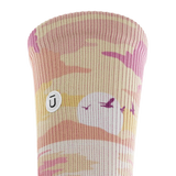 Outway Sunkissed Waves Crew unisex running socks - Black / Pink