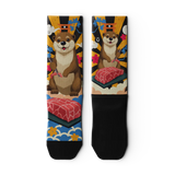 Outway Wagyu Waddle Crew unisex running socks - Brown / Orange
