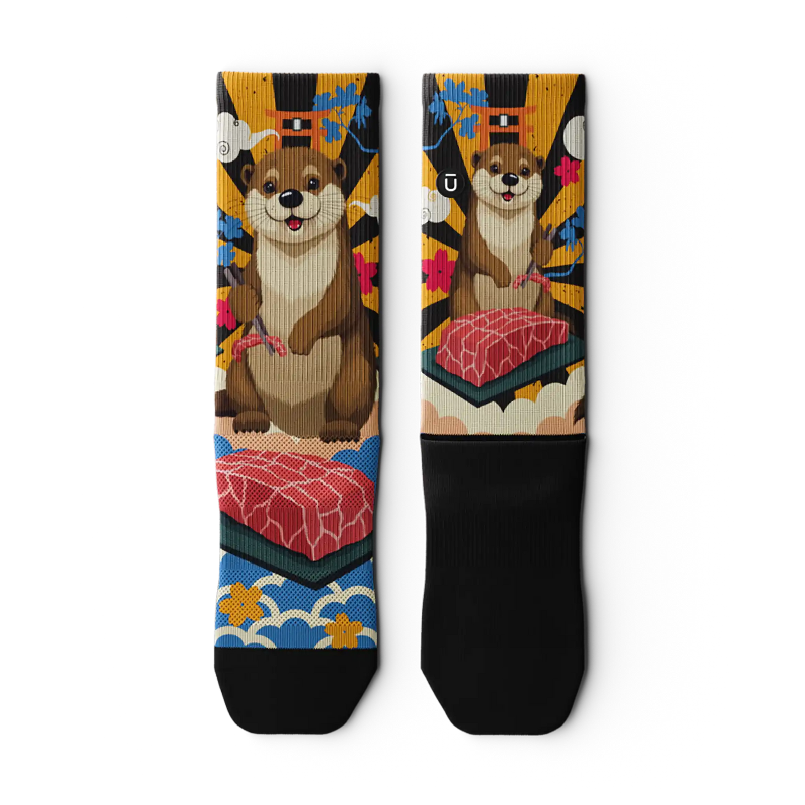 Outway Wagyu Waddle Crew unisex running socks - Brown / Orange