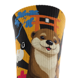 Outway Wagyu Waddle Crew unisex running socks - Brown / Orange