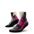 Outway Wild Spectrum Quarter Chaussette de course à pied unisexe - Noir / Rose
