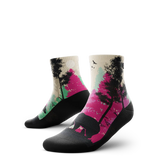Outway Wild Spectrum Quarter unisex running socks - Black / Pink