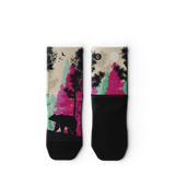 Outway Wild Spectrum Quarter unisex running socks - Black / Pink