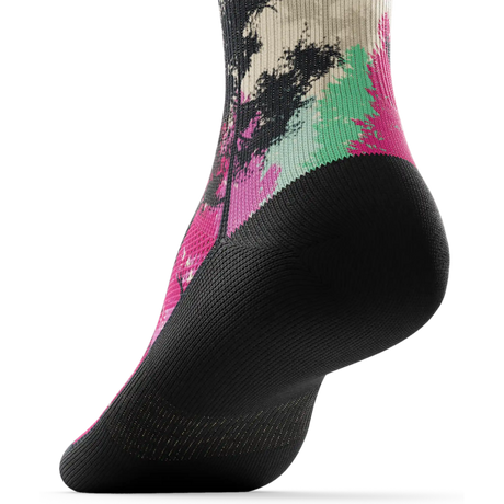 Outway Wild Spectrum Quarter Chaussette de course à pied unisexe - Noir / Rose