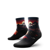 Outway Wildcrest Quarter unisex running socks - Black / Orange
