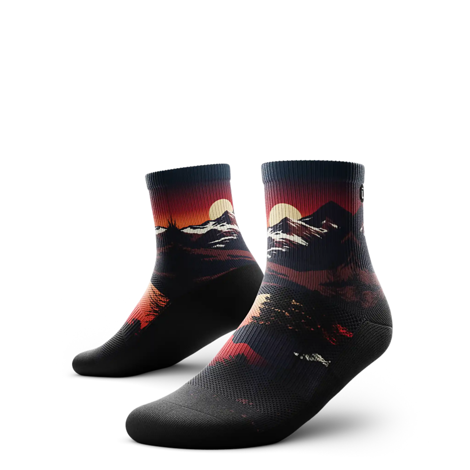 Outway Wildcrest Quarter unisex running socks - Black / Orange