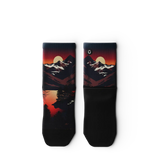 Outway Wildcrest Quarter unisex running socks - Black / Orange