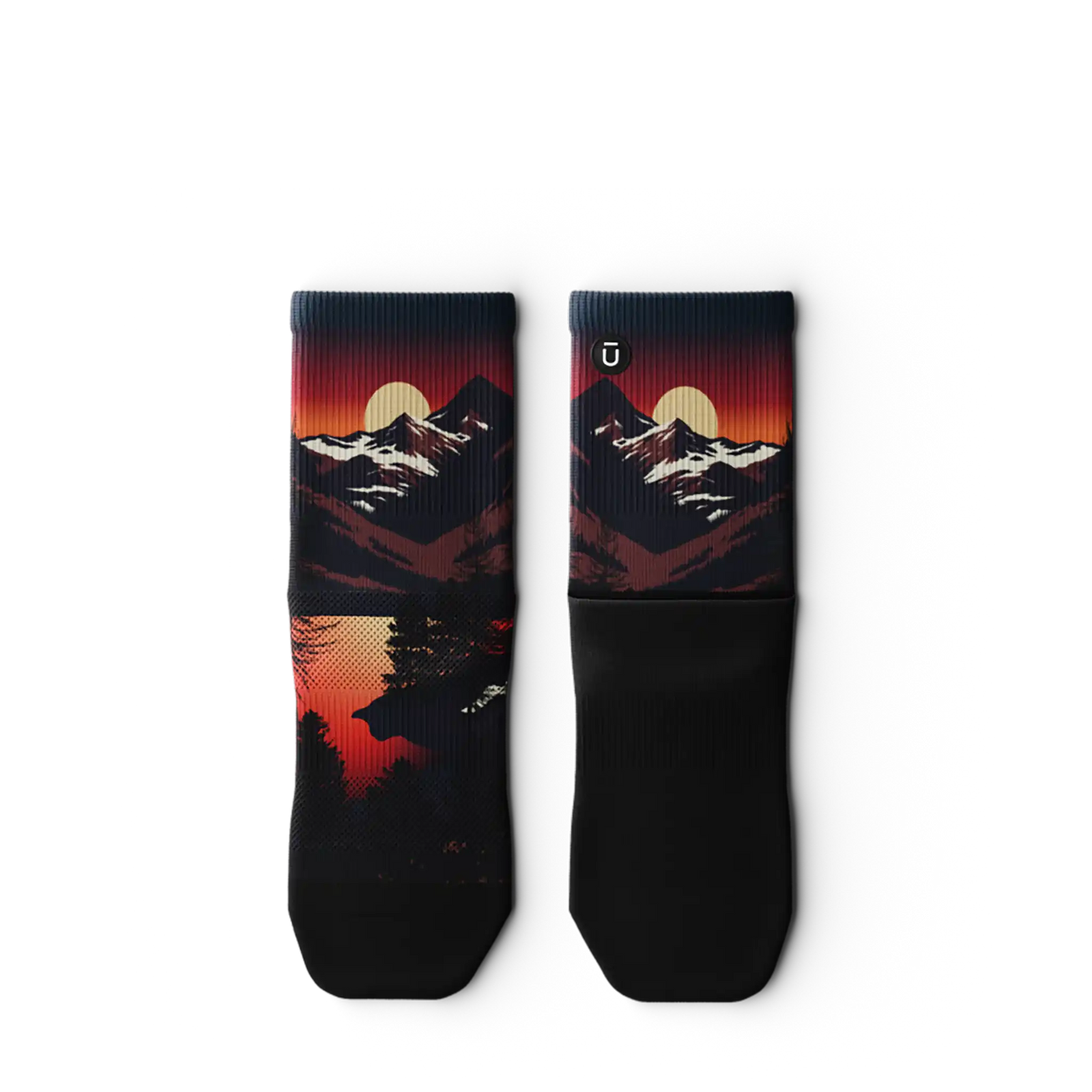 Outway Wildcrest Quarter unisex running socks - Black / Orange
