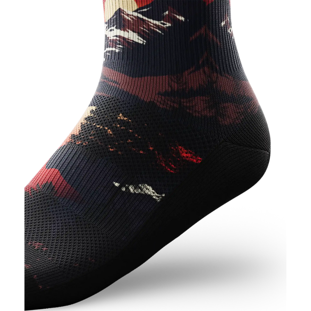 Outway Wildcrest Quarter Chaussette de course à pied unisexe - Noir / Orange