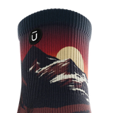 Outway Wildcrest Quarter unisex running socks - Black / Orange