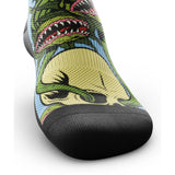 Outway Plants Gone Wild Crew unisex running sock - Blue / Green - toe view
