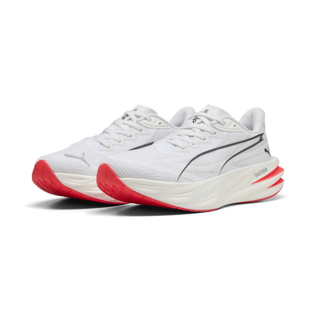 Puma Deviate Pure Nitro Women's Running Shoes - Puma White / Ultra Red